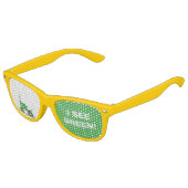 Grüne Traktor Party Shades Partybrille (Schrägansicht)