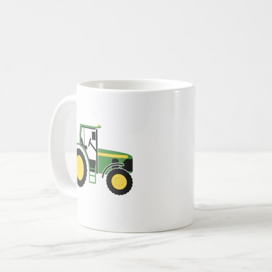 Grüne Traktor-Tasse Kaffeetasse (Vorderseite Links)
