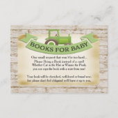 Grüne Traktorbücher für die Babykarte Begleitkarte (Vorderseite)