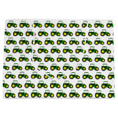 Grüne Traktoren Große Geschenktasche Geschenktüte (Vorderseite)