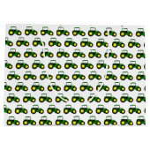 Grüne Traktoren Große Geschenktasche Geschenktüte (Rückseite)