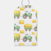 Grüne Traktorfarm Geburtstagsgeschenk-Tag Geschenkanhänger (Rückseite)