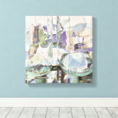 Grüne Transparenz Leinwanddruck (Insitu (Holzboden))