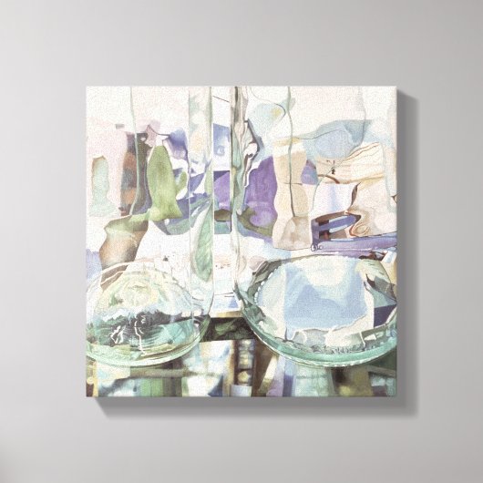 Grüne Transparenz Leinwanddruck (Vorderseite)