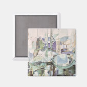 Grüne Transparenz Magnet (Vorderseite/Rückseite)