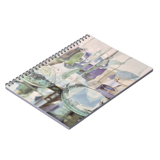 Grüne Transparenz Notizblock (Linke Seite)