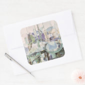 Grüne Transparenz Quadratischer Aufkleber (Umschlag)