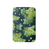 Grüne Traube: Dunkles Muster für die Wasserfarbe Badematte (Vorderseite Vertikal)