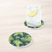 Grüne Traube: Dunkles Muster für die Wasserfarbe Getränkeuntersetzer (Seite)