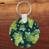 Grüne Traube: Dunkles Muster für die Wasserfarbe Schlüsselanhänger (Rückseite)