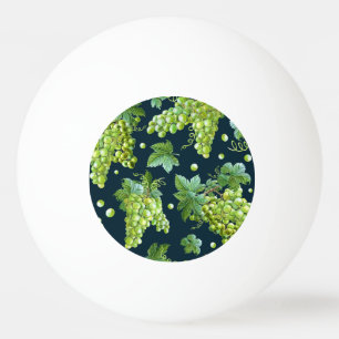 Grüne Traube: Dunkles Muster für die Wasserfarbe Tischtennisball