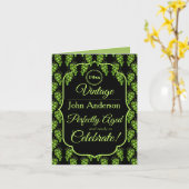 Grüne Trauben Faltkarte Karte (Gelbe Blume)