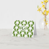 Grüne Trauben Faltkarte Karte (Gelbe Blume)