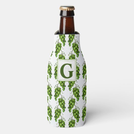 Grüne Trauben Flasche Cooler Flaschenkühler (Flaschenvorderseite)