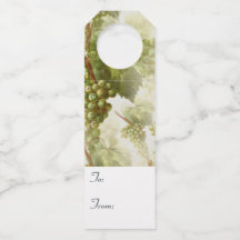 Grüne Trauben für die Weinflasche