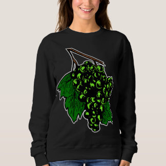 Grüne Trauben Grafischer Obstcluster Sweatshirt
