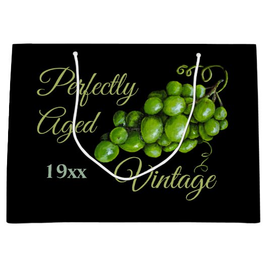 Grüne Trauben Große Geschenktasche Geschenktüte (Vorderseite)