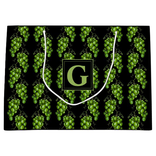 Grüne Trauben Große Geschenktasche Große Geschenktüte (Vorderseite)