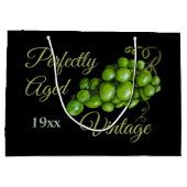 Grüne Trauben Große Geschenktasche Große Geschenktüte (Rückseite)