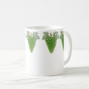 Grüne Trauben Muster Kaffeetasse