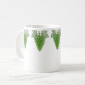 Grüne Trauben Muster  Kaffeetasse (Vorderseite Links)