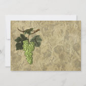 Grüne Trauben Party Einladung der Verkostung von O (Rückseite)