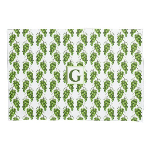 Grüne Trauben Pillowcase Kissenbezug (Vorderseite)