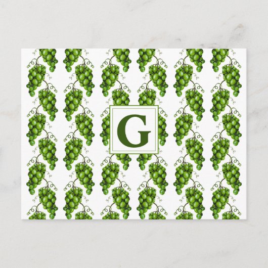 Grüne Trauben Postkarte (Vorderseite)