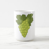 Grüne Trauben Rebenblätter Frische Früchte Kaffeetasse (Mittel)