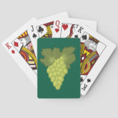 Grüne Trauben Rebenblätter Frische Früchte Spielkarten (Rückseite)