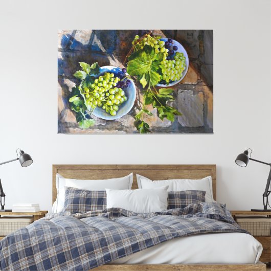Grüne Trauben-Stillleben-Malerei Leinwanddruck (Insitu (Schlafzimmer))