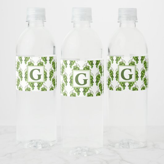 Grüne Trauben Wasserflaschen Etiketten (Flaschen)
