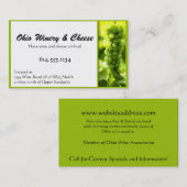 Grüne Trauben-Wein-Frucht-Visitenkarten Visitenkarte (Vorne/Hinten)