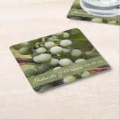 Grüne Trauben Weinberg Hochzeit Rechteckiger Pappuntersetzer (angewinkelt)