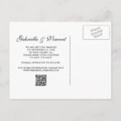 Grüne Trauben Weinberg Hochzeit retten Datum Ankündigungspostkarte (Rückseite)