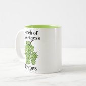 Grüne Trauben  Zweifarbige Tasse (Vorderseite Links)
