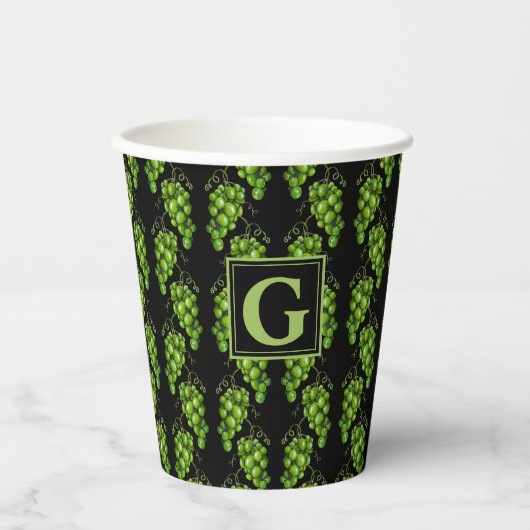 Grüne Traubenpapier-Cup Pappbecher (Vorderseite)
