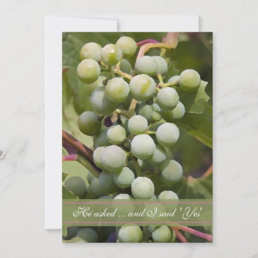 Grüne Traubenplantage Einladung (Vorderseite)