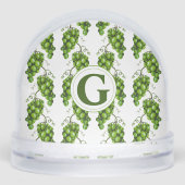 Grüne Traubenschneeglobe Schneekugeln (Vorderseite)