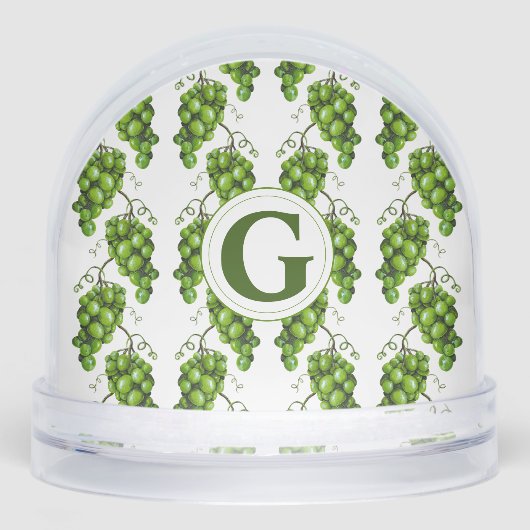 Grüne Traubenschneeglobe Schneekugeln (Vorderseite)