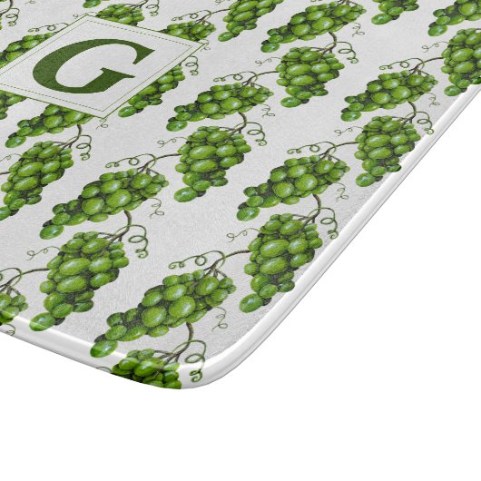 Grüne Traubenschneider Schneidebrett (Ecke)