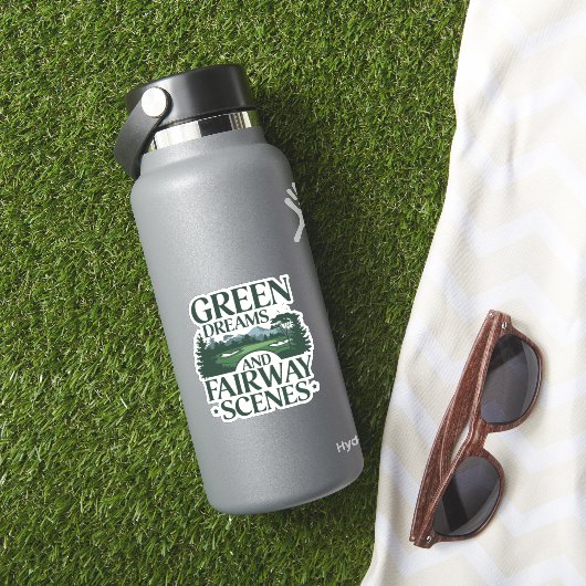 Grüne Träume, Golf Trendy Aufkleber (HydroFlask Insitu)