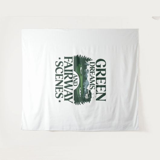 Grüne Träume, Golf Trendy Wandteppich (Vorderseite (Horizontal))