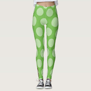 Grüne Traumpluse Polka-Punkt-Leggings Leggings