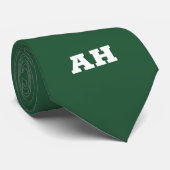 Grüne Trauzeugen Monogram Mit Monogramm Krawatte (Gerollt)