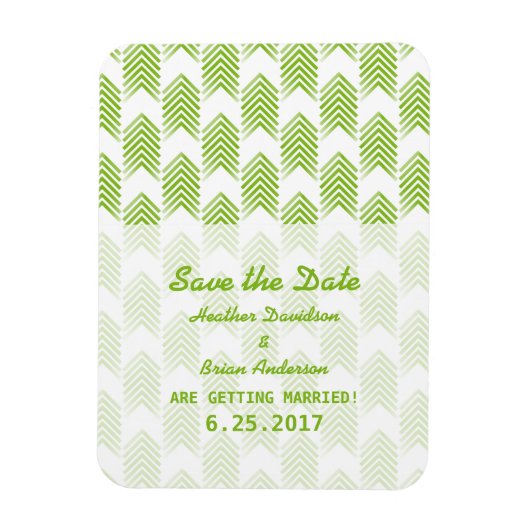 Grüne Tribal-Pfeile Save the Date Flexi Magnet (Vertikal)