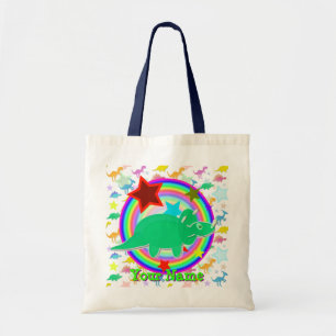 Grüne Triceratops-Dinosaurier-Geschenk-Tasche mit Tragetasche