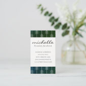 Grüne Trimm/Pfeile Visitenkarte (Stehend Vorderseite)