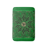 Grüne Triskele Mandala Kelly Badematte (Vorderseite Vertikal)