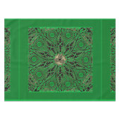 Grüne Triskele Mandala Kelly Tischdecke (Vorderseite (Horizontal))